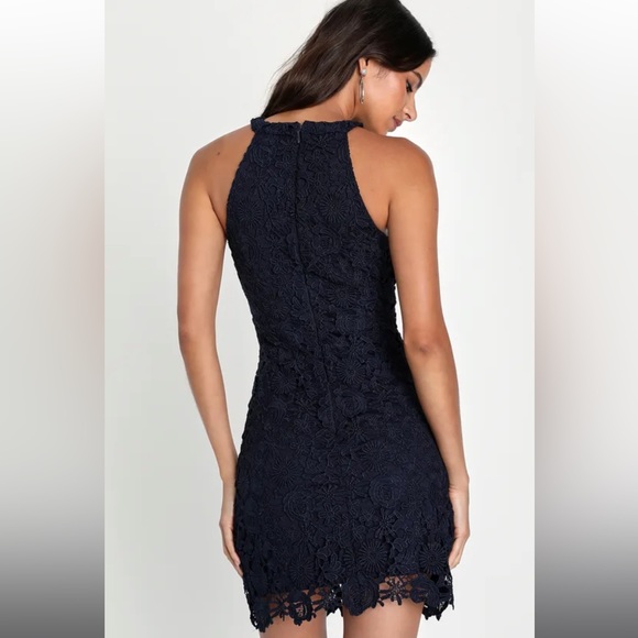 Lulu’s Love Poem Navy Mini Dress - Picture 6 of 8